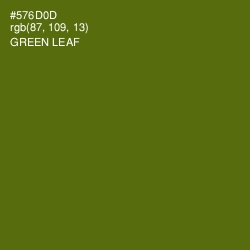 #576D0D - Green Leaf Color Image