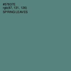 #57837E - Spring Leaves Color Image