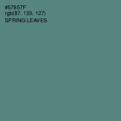 #57857F - Spring Leaves Color Image