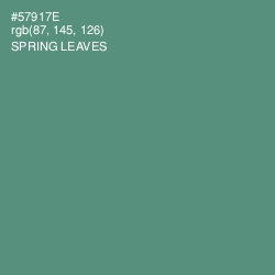 #57917E - Spring Leaves Color Image