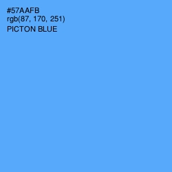 #57AAFB - Picton Blue Color Image