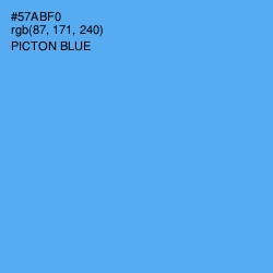 #57ABF0 - Picton Blue Color Image