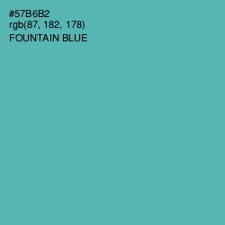 #57B6B2 - Fountain Blue Color Image