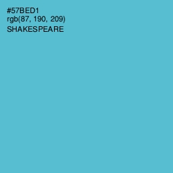 #57BED1 - Shakespeare Color Image