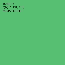 #57BF71 - Aqua Forest Color Image