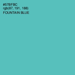 #57BFBC - Fountain Blue Color Image