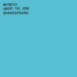 #57BFD1 - Shakespeare Color Image