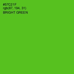 #57C21F - Bright Green Color Image