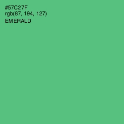 #57C27F - Emerald Color Image