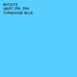 #57CEFE - Turquoise Blue Color Image