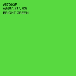 #57D93F - Bright Green Color Image