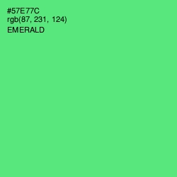 #57E77C - Emerald Color Image