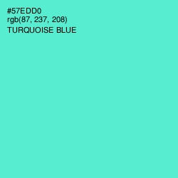 #57EDD0 - Turquoise Blue Color Image