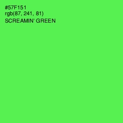 #57F151 - Screamin' Green Color Image