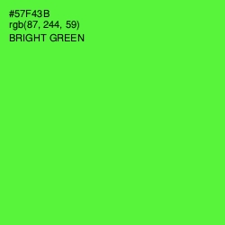 #57F43B - Bright Green Color Image