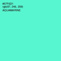 #57F6D1 - Aquamarine Color Image