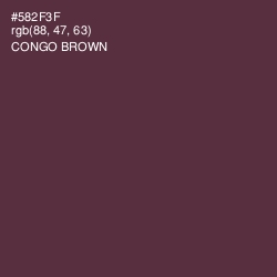 #582F3F - Congo Brown Color Image