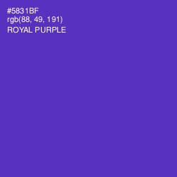 #5831BF - Royal Purple Color Image