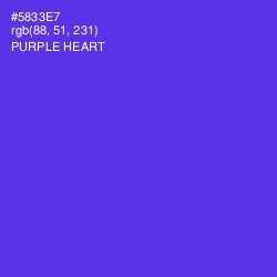 #5833E7 - Purple Heart Color Image