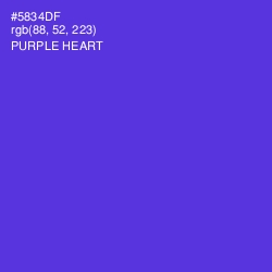 #5834DF - Purple Heart Color Image