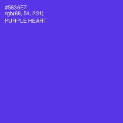 #5836E7 - Purple Heart Color Image
