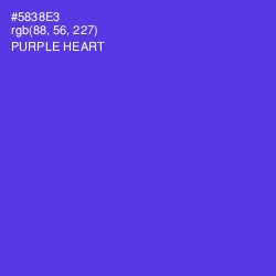 #5838E3 - Purple Heart Color Image