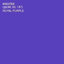 #583FBB - Royal Purple Color Image