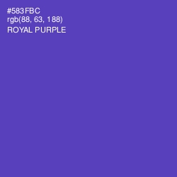 #583FBC - Royal Purple Color Image