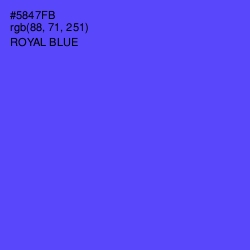 #5847FB - Royal Blue Color Image