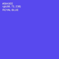 #5849EE - Royal Blue Color Image