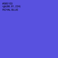 #5851E0 - Royal Blue Color Image