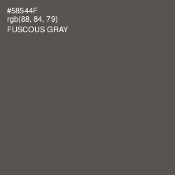 #58544F - Fuscous Gray Color Image