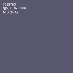 #58576D - Mid Gray Color Image