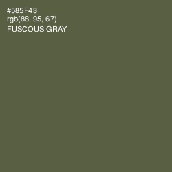 #585F43 - Fuscous Gray Color Image