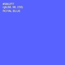 #5862FF - Royal Blue Color Image