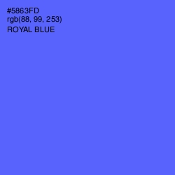 #5863FD - Royal Blue Color Image