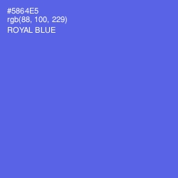 #5864E5 - Royal Blue Color Image