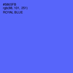 #5865FB - Royal Blue Color Image