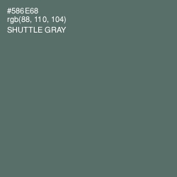 #586E68 - Shuttle Gray Color Image