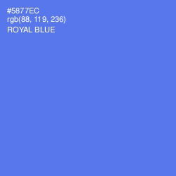 #5877EC - Royal Blue Color Image