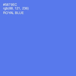 #5879EC - Royal Blue Color Image