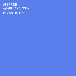 #587FEB - Royal Blue Color Image
