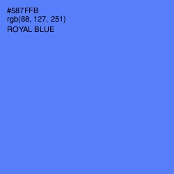 #587FFB - Royal Blue Color Image