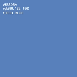 #5880BA - Steel Blue Color Image