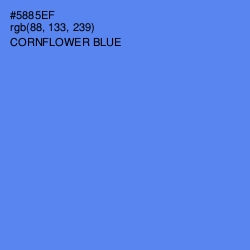 #5885EF - Cornflower Blue Color Image