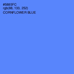#5885FC - Cornflower Blue Color Image