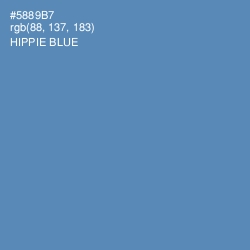 #5889B7 - Hippie Blue Color Image