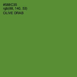 #588C35 - Olive Drab Color Image