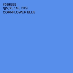 #588EEB - Cornflower Blue Color Image