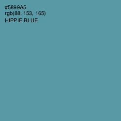 #5899A5 - Hippie Blue Color Image